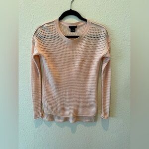 Lightweight blush cashmere sweater.